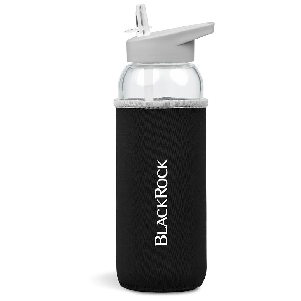 Kooshty Sipper Neo Glass Water Bottle – 850ml - Black