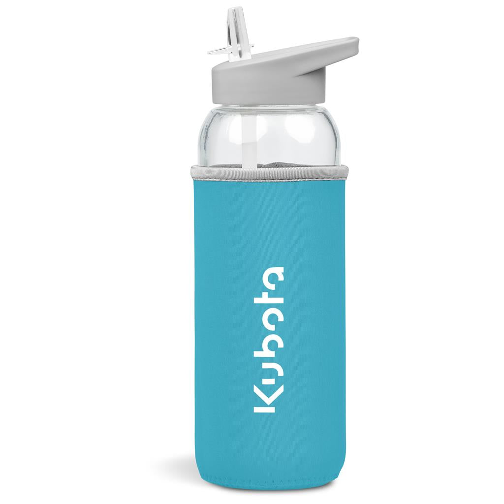 Kooshty Sipper Neo Glass Water Bottle – 850ml - Cyan