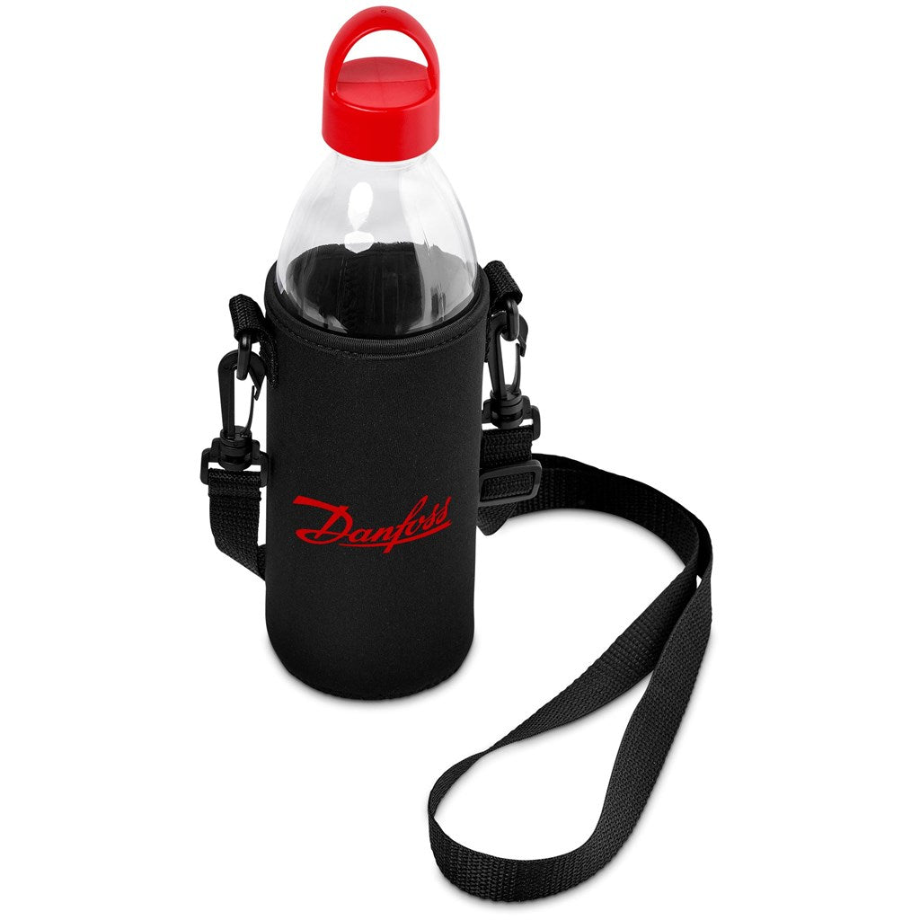 Kooshty Hands-Free Glass Water Bottle – 850ml - Red