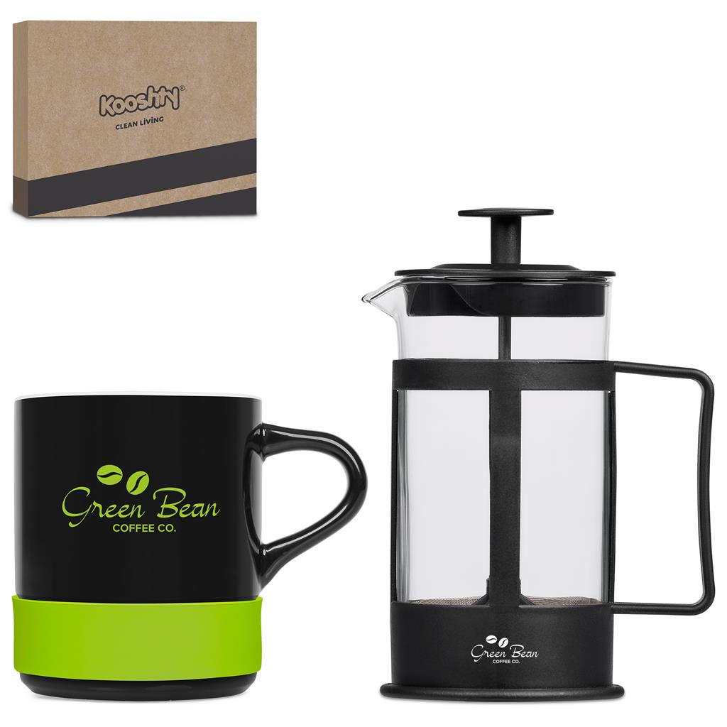 Kooshty Mixalot Black Koffee Set - Lime