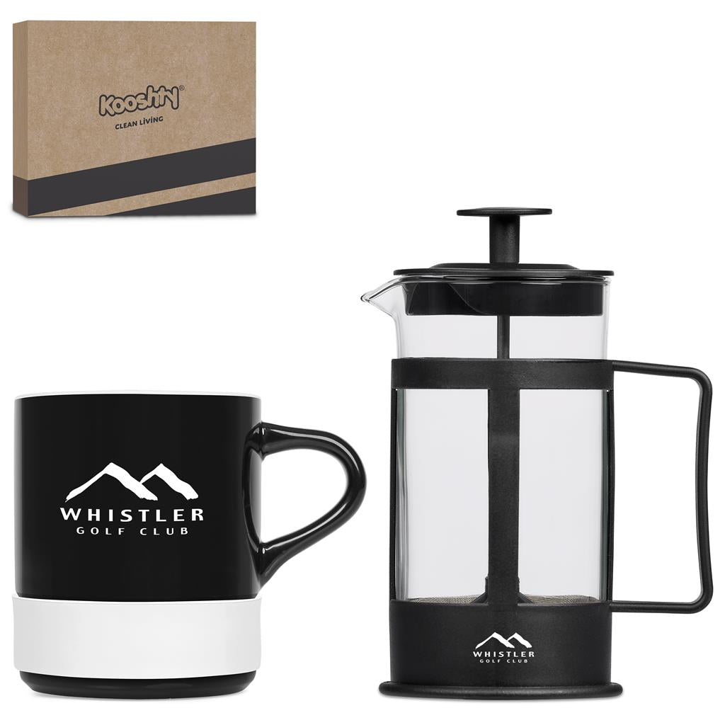 Kooshty Mixalot Black Koffee Set - Solid White