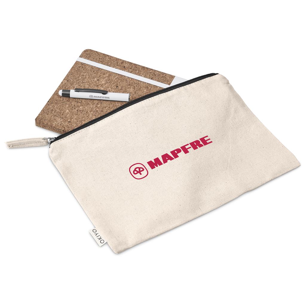 Okiyo Denki Cork Notebook & Pen Set - Solid White