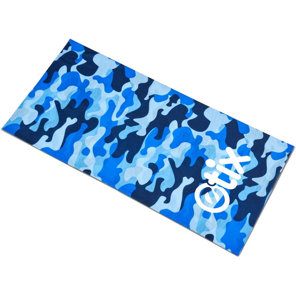 Kids Camo Flexi Tubular Bandana - Blue