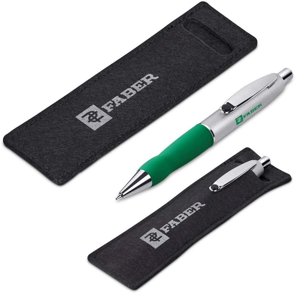 Altitude Turbo Tide Ball Pen in Felt Pouch - Green