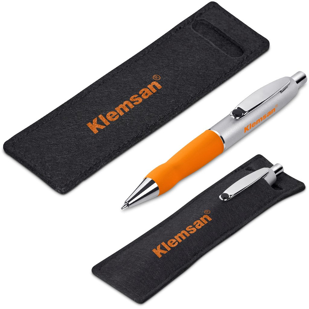 Altitude Turbo Tide Ball Pen in Felt Pouch - Orange