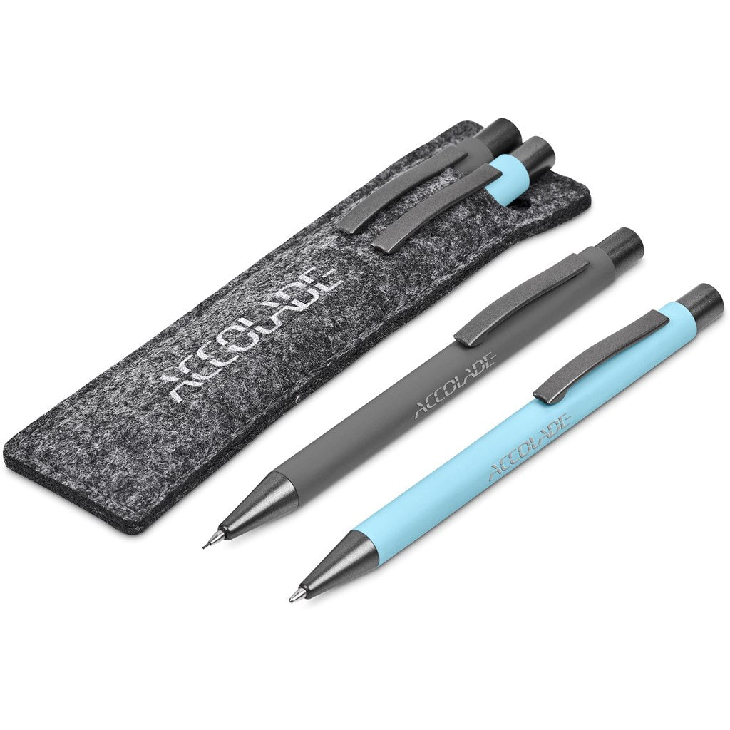 Altitude Lindsey Ball Pen & Pencil Set - Light Turquoise