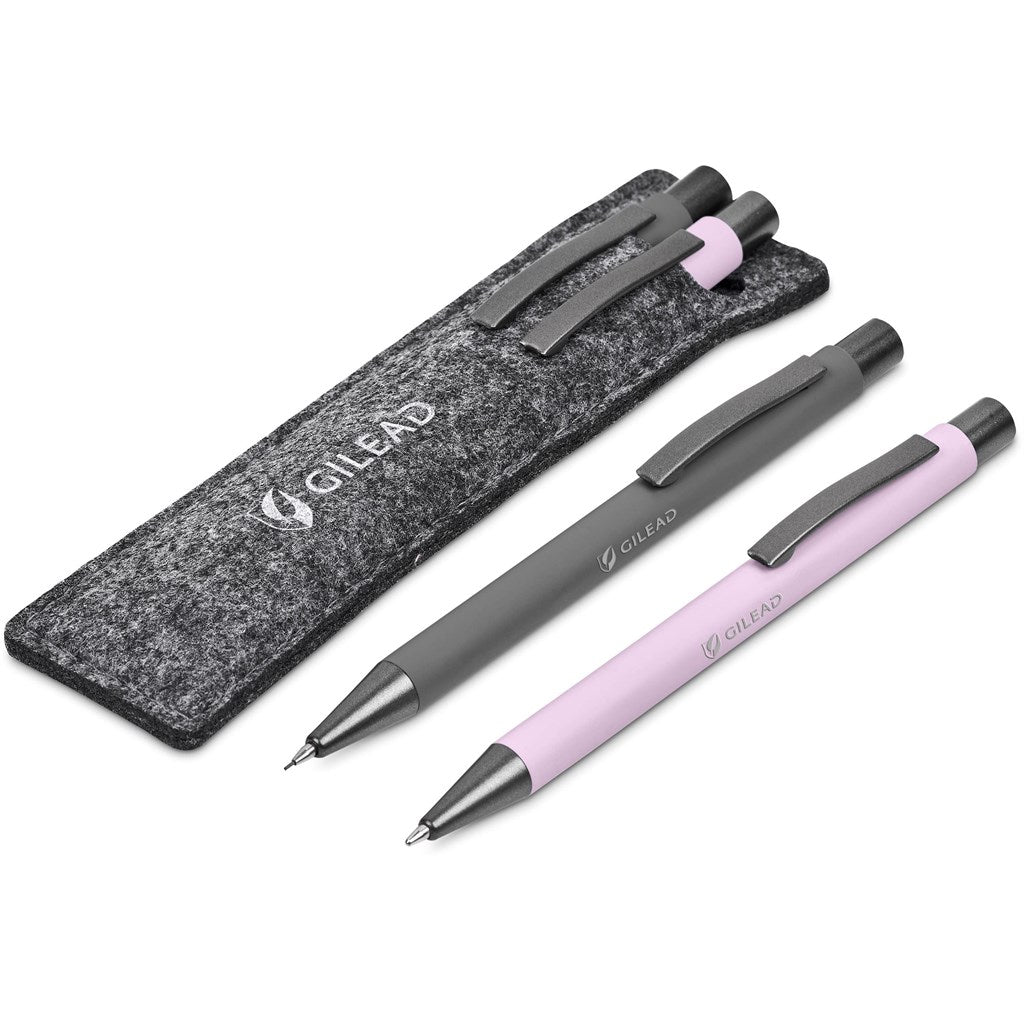 Altitude Lindsey Ball Pen & Pencil Set - Pink