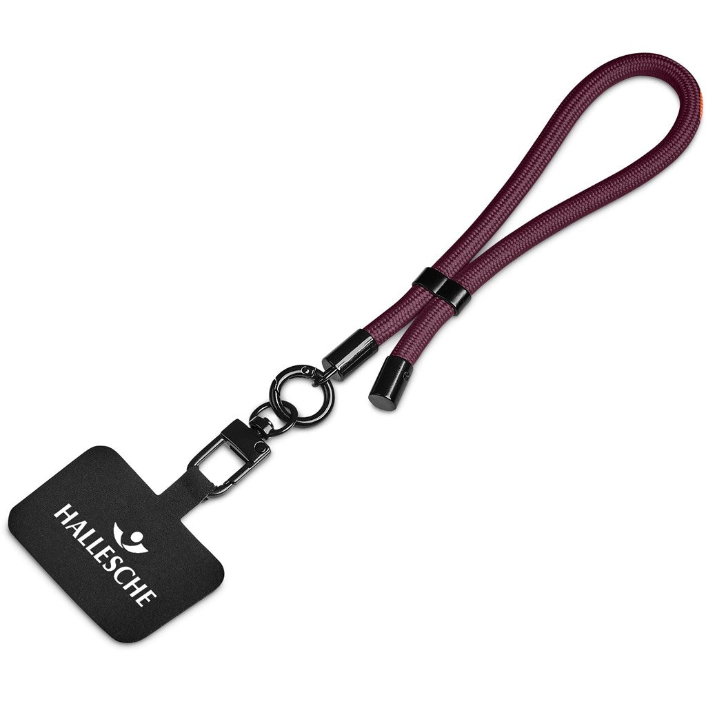 Altitude Silhouette Wrist Phone Strap - Maroon