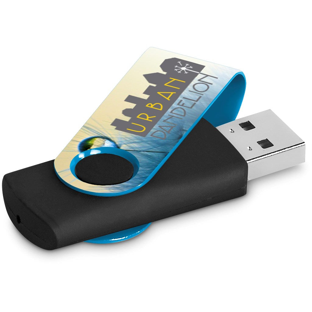 Altitude Axis Gyro Black Flash Drive - 8GB - Cyan