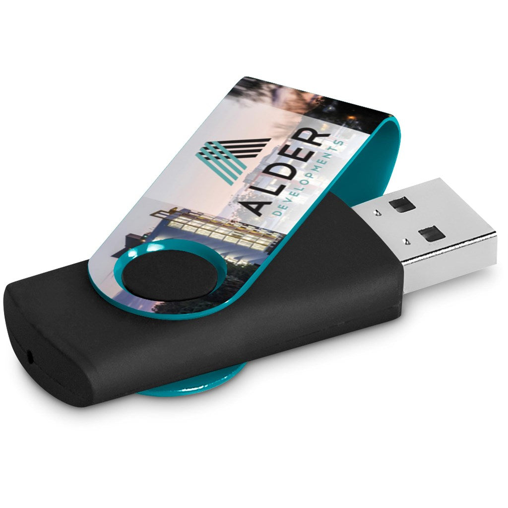 Altitude Axis Gyro Black Flash Drive - 8GB - Turquoise