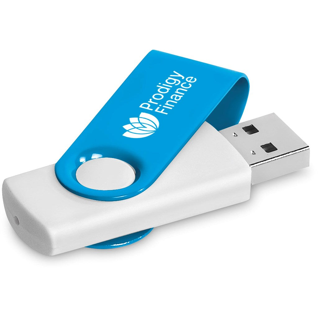 Altitude Axis Gyro White Flash Drive - 16GB - Cyan