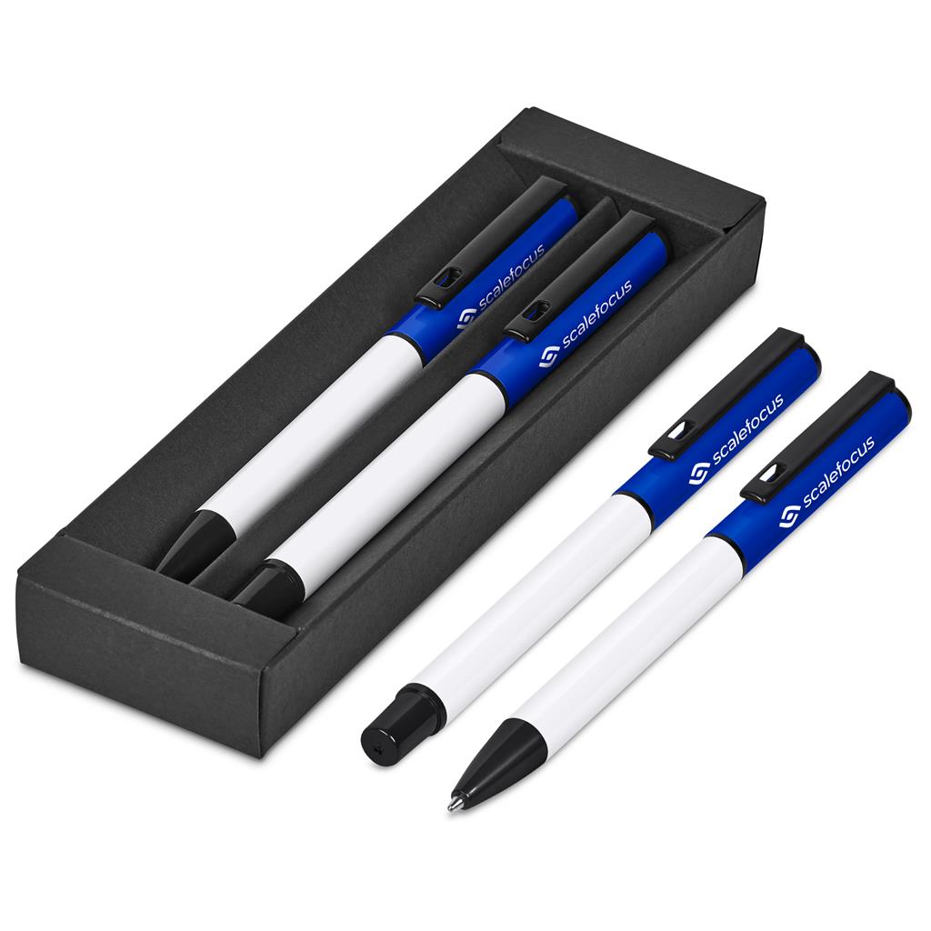 Altitude Stanza Ball Pen & Rollerball Set - Blue