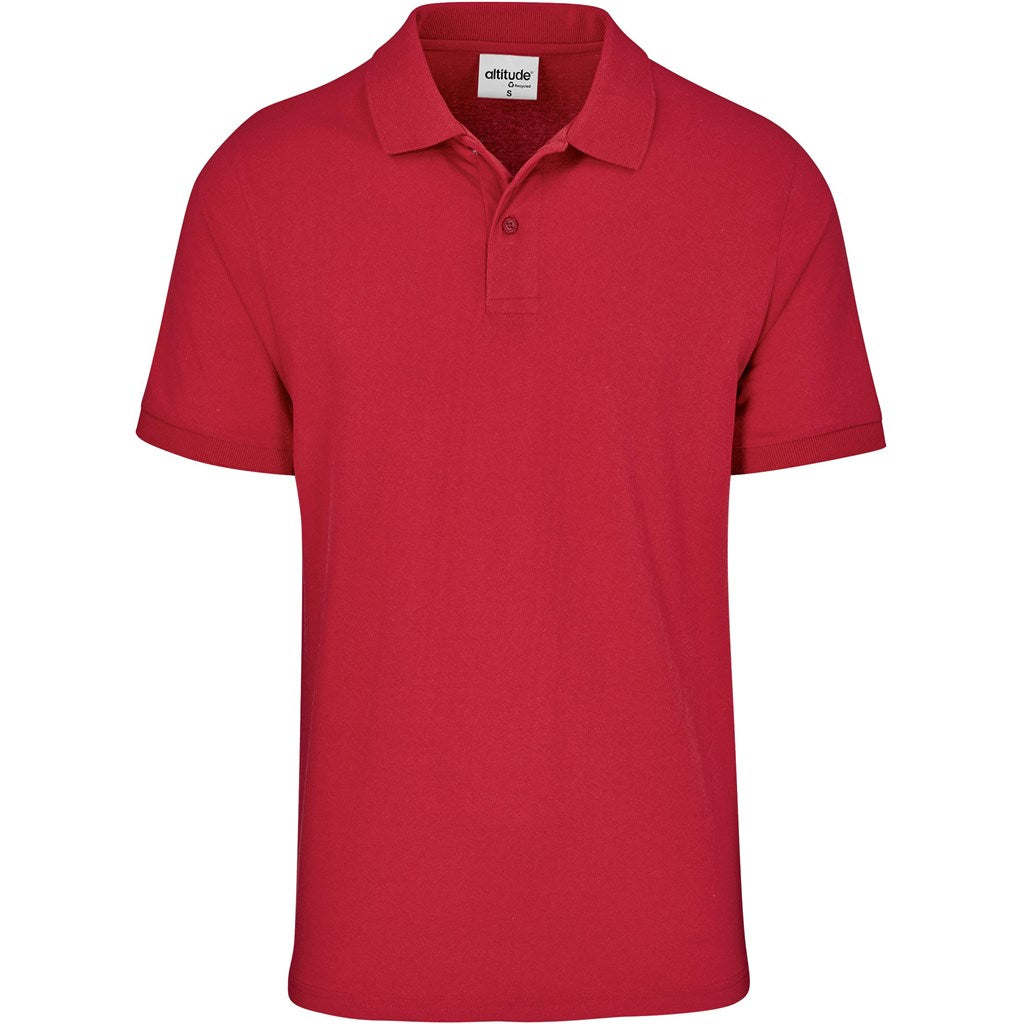 Mens Recycled Promo Golf Shirt - Red