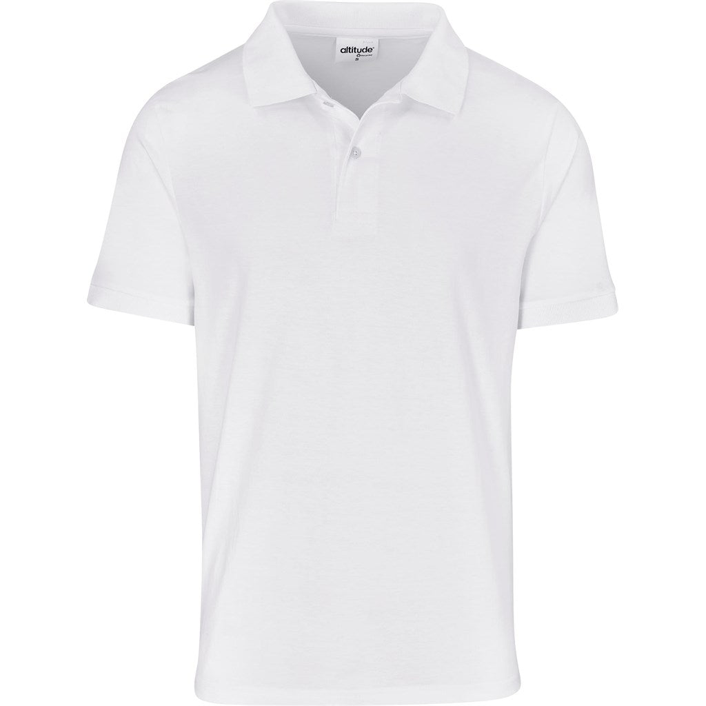 Mens Recycled Promo Golf Shirt - White