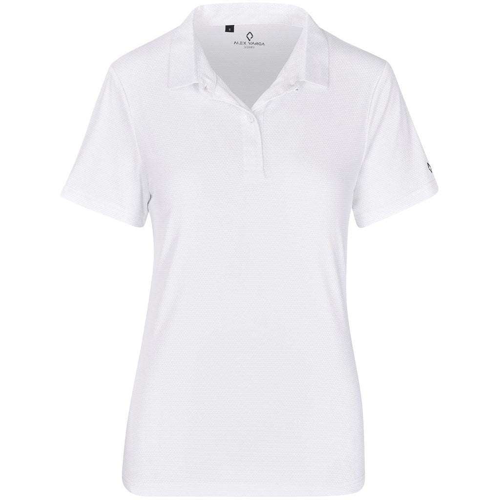 Ladies Alex Varga Skylla Golf Shirt - White