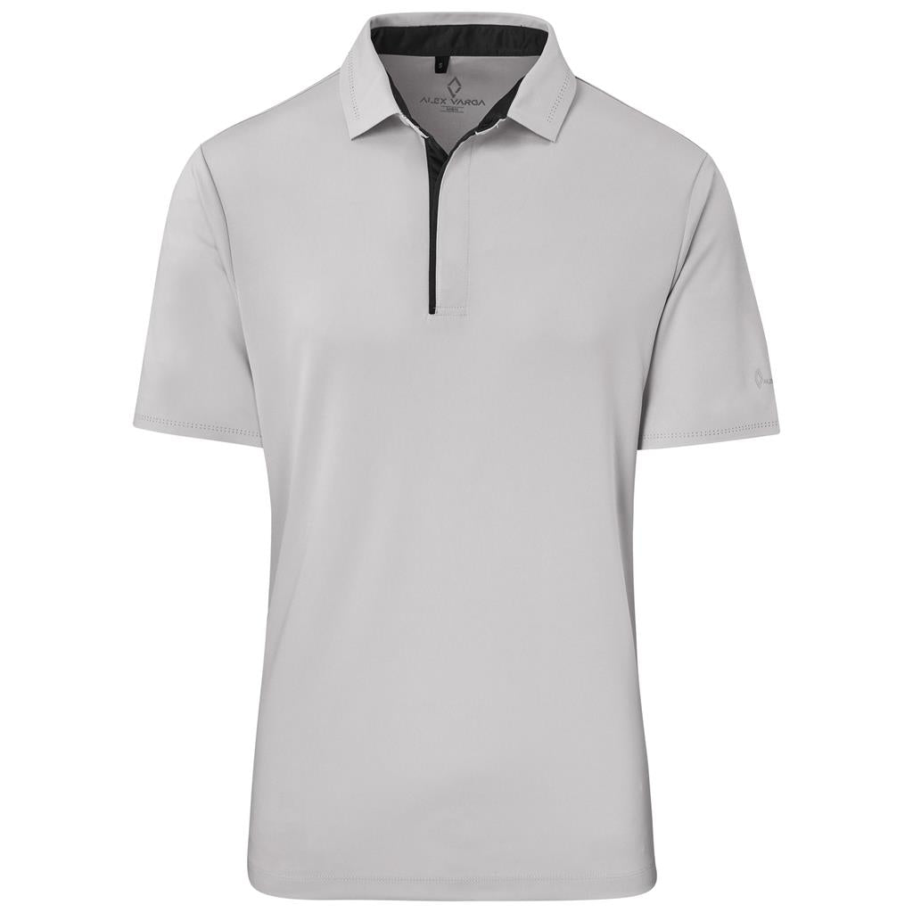 Mens Alex Varga Zenith Golf Shirt - Light Grey