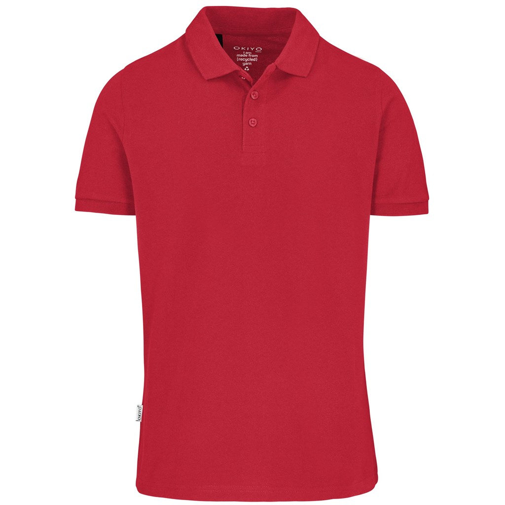 Mens Okiyo Tenyo Recycled Golf Shirt - Red