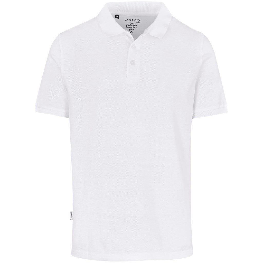 Mens Okiyo Tenyo Recycled Golf Shirt - White