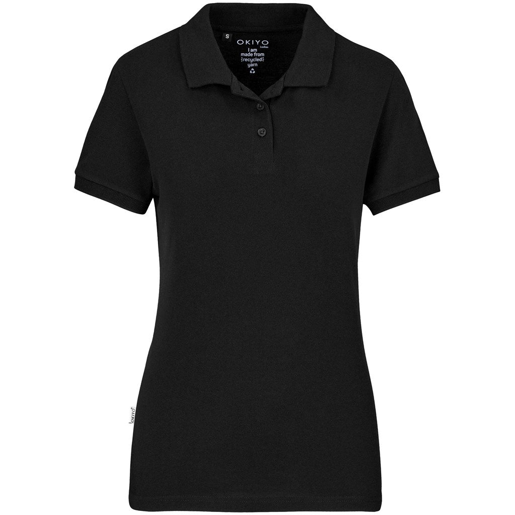 Ladies Okiyo Tenyo Recycled Golf Shirt - Black
