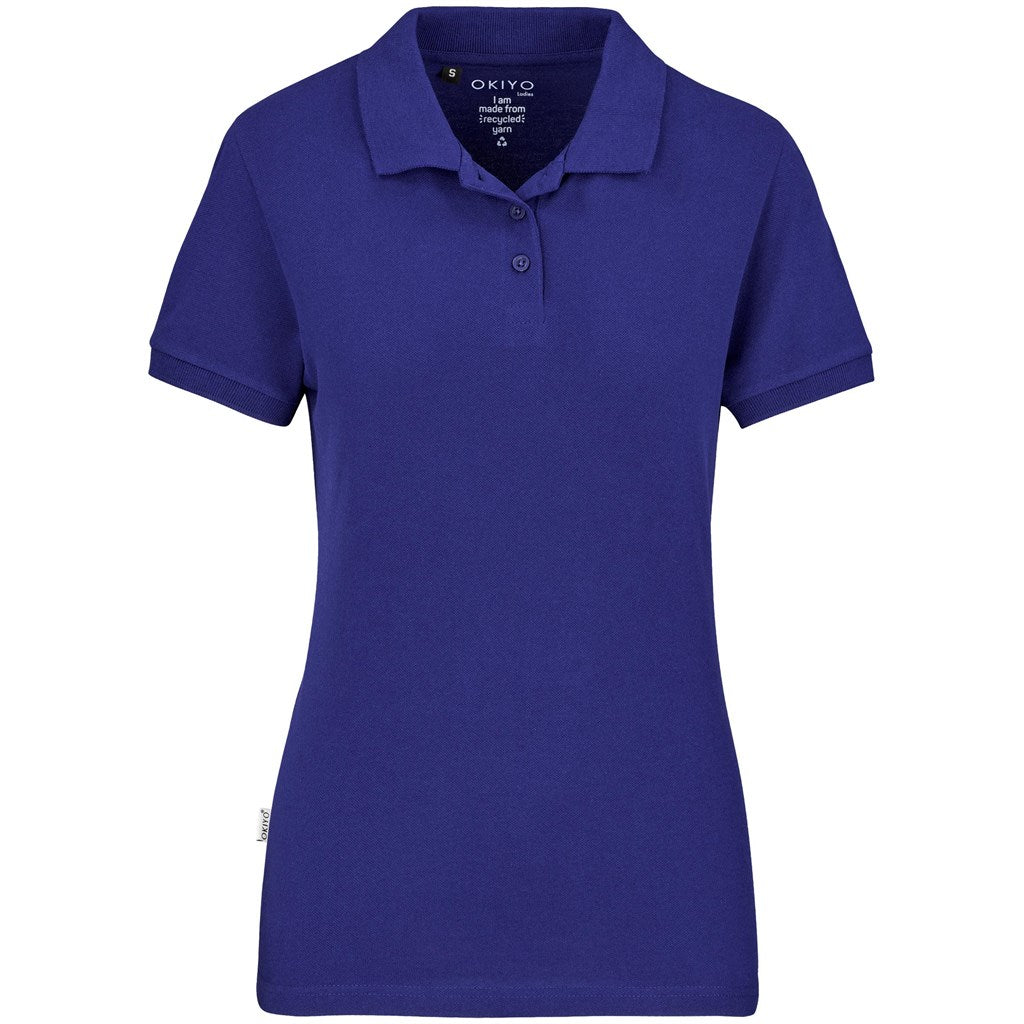 Ladies Okiyo Tenyo Recycled Golf Shirt - Royal Blue
