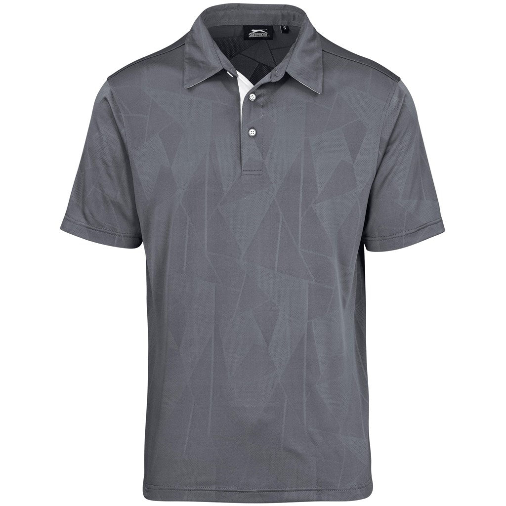 Mens Motif Golf Shirt - Grey