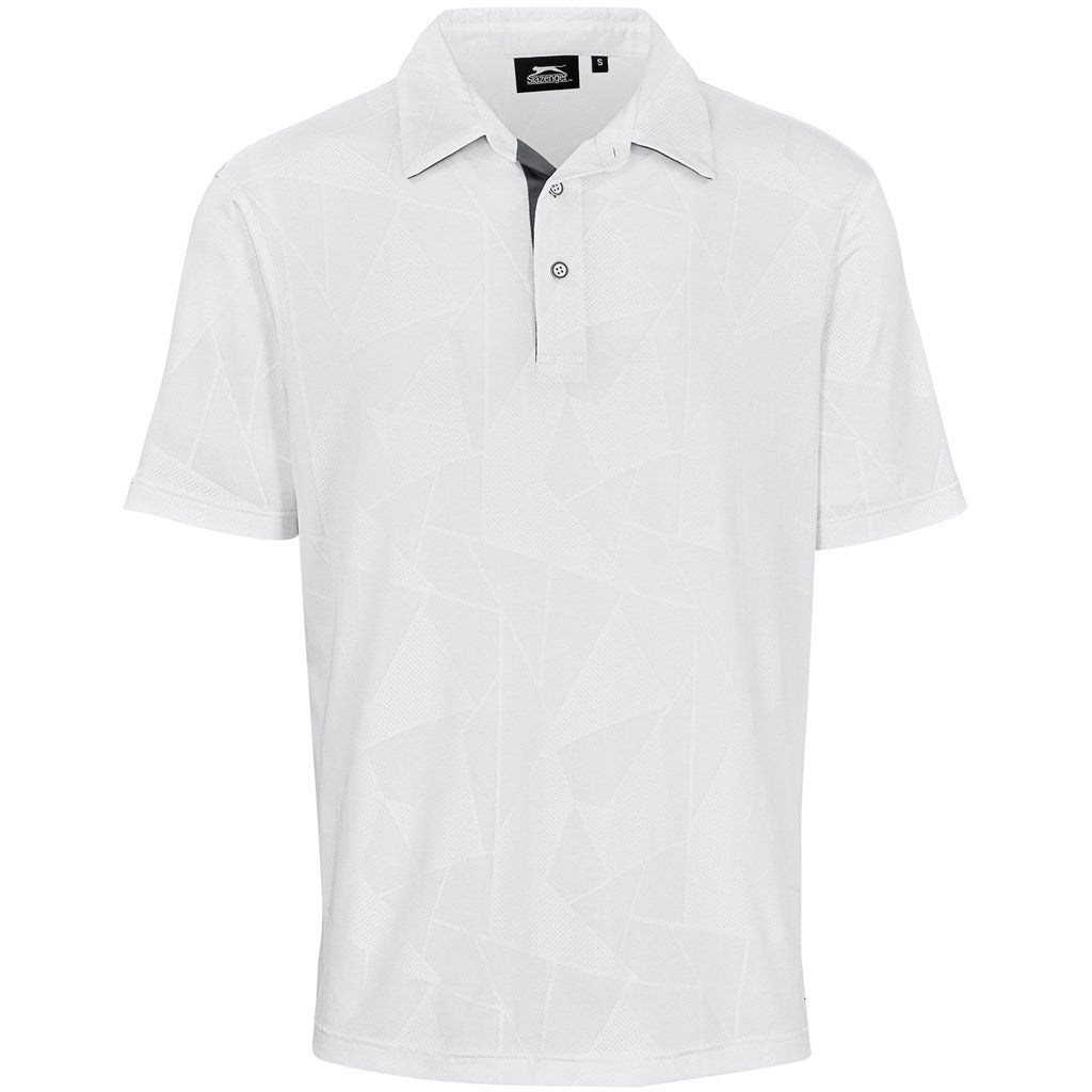 Mens Motif Golf Shirt - White