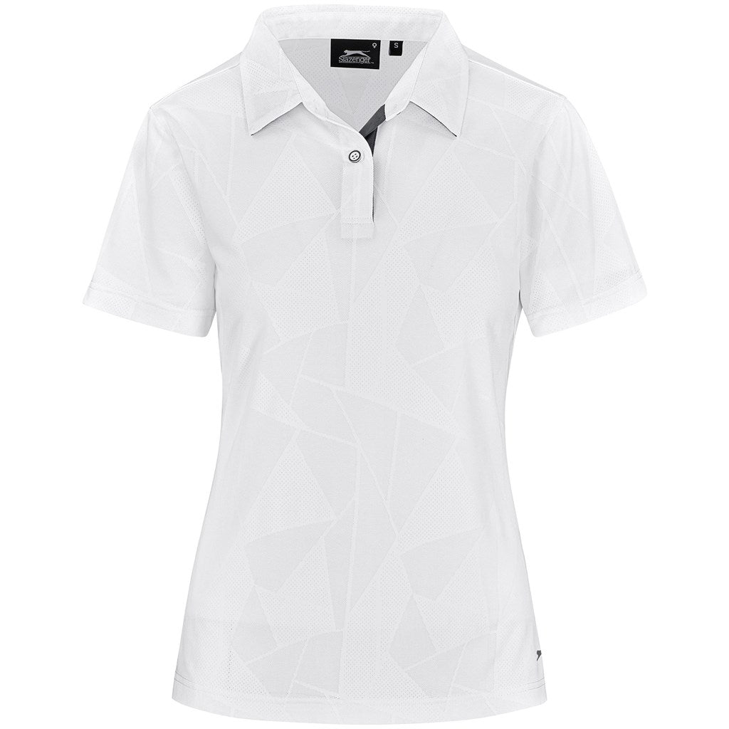 Ladies Motif Golf Shirt - White