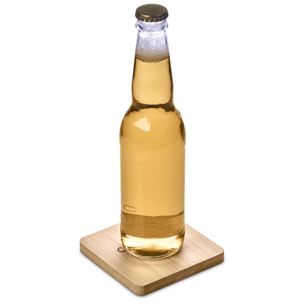Altitude Drifter Bamboo Bottle Opener Coaster