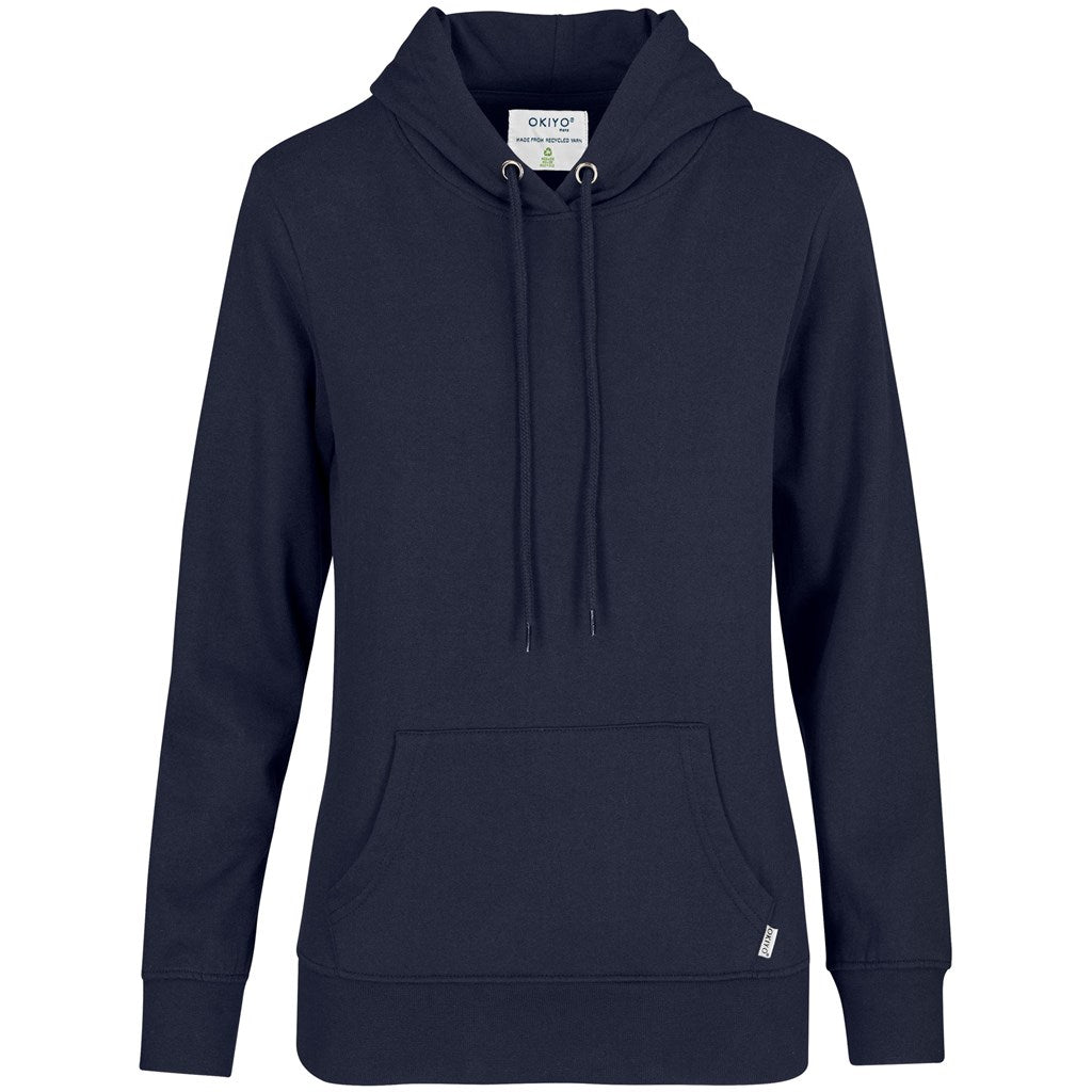 Ladies Okiyo Kaizen Recycled Hooded Sweater - Navy