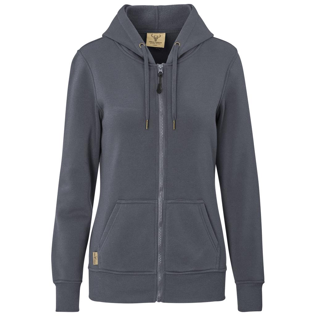 Ladies Rift Hooded Sweater - Charcoal