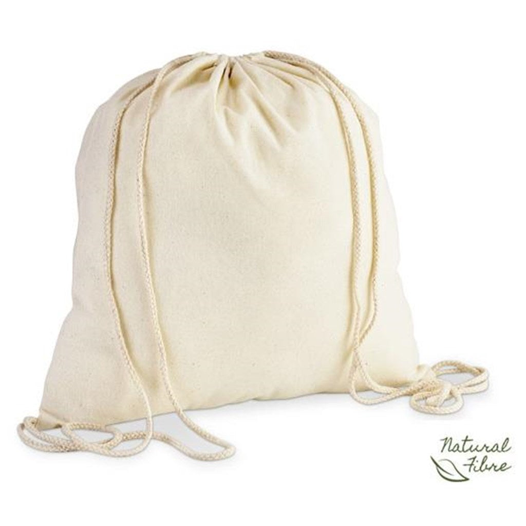 Altitude Eco-Cotton Drawstring Bag - Natural