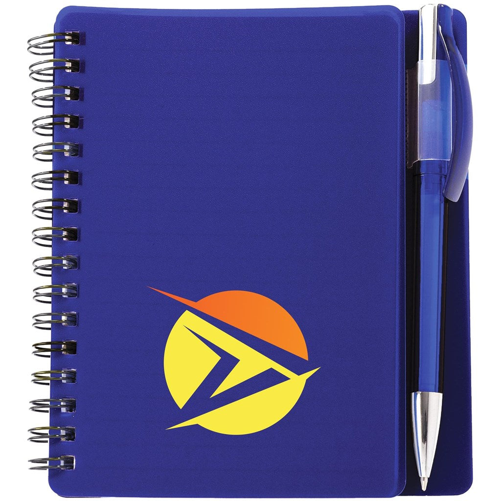 Altitude Plasma A6 Spiral Notebook & Pen - Blue