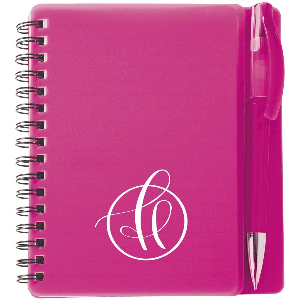 Altitude Plasma A6 Spiral Notebook & Pen - Pink