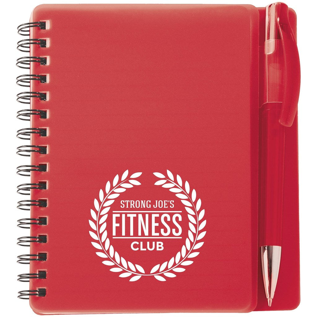 Altitude Plasma A6 Spiral Notebook & Pen - Red