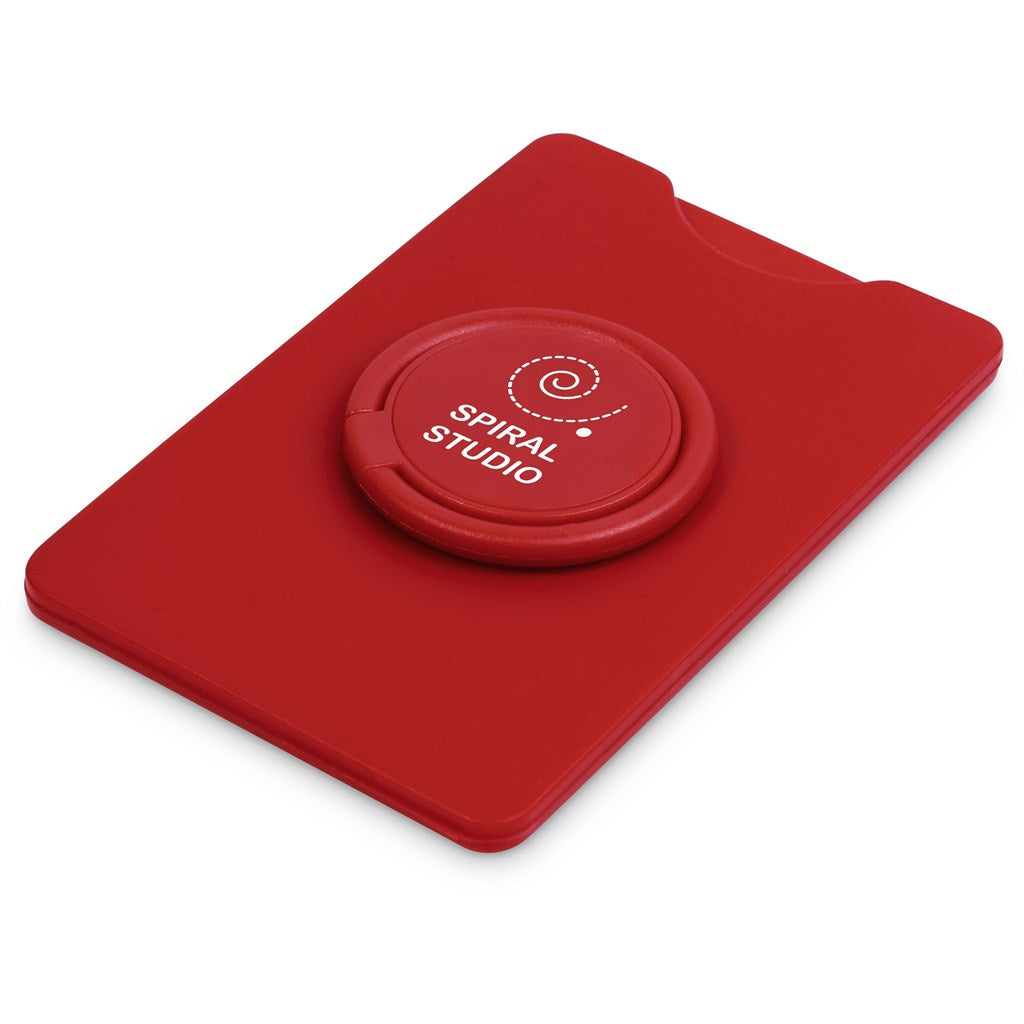 Altitude Axial Phone Card Holder, Ring Grip & Phone Stand - Red