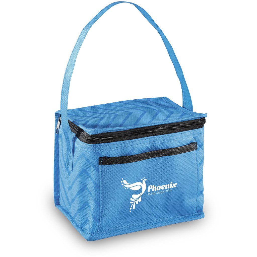 Altitude Waverly Non-Woven 6-Can Cooler - Cyan