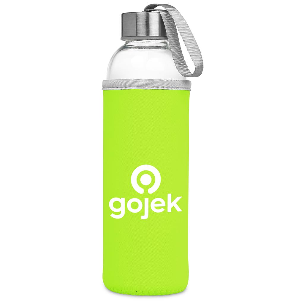 Kooshty Neo Glass Water Bottle - 500ml - Lime