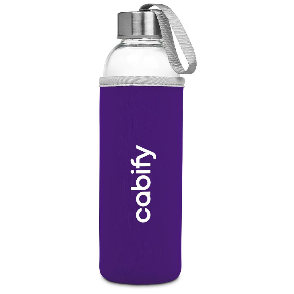 Kooshty Neo Glass Water Bottle - 500ml - Purple