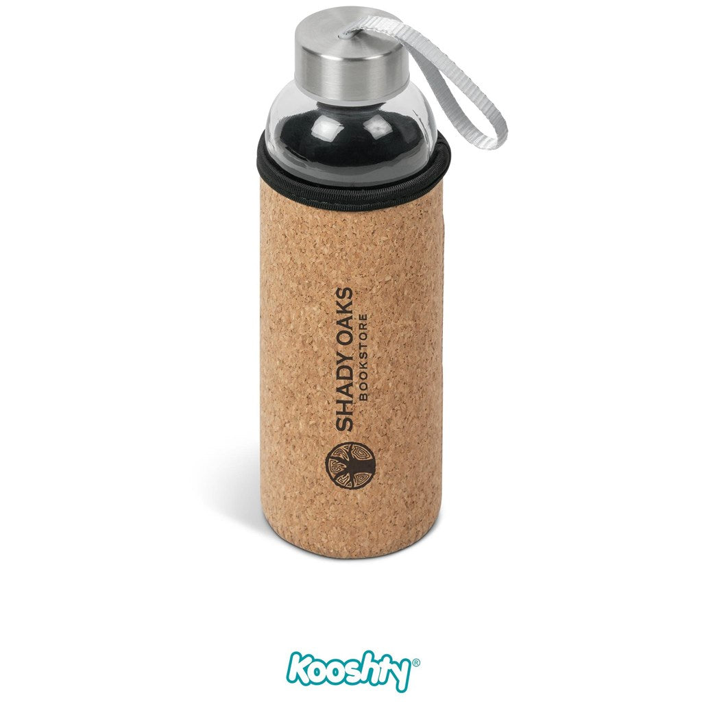 Kooshty Kork  Glass Water Bottle - 500ml - Natural
