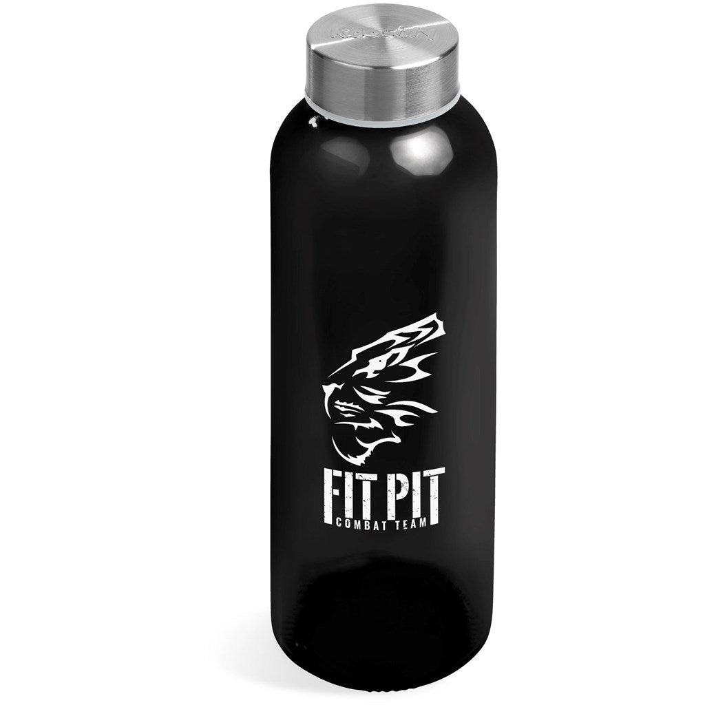 Kooshty Pura Glass Water Bottle - 500ML - Black