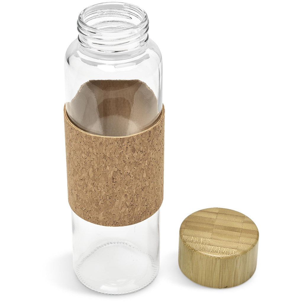 Kooshty Clear Bamboost Glass Water Bottle - 700ml