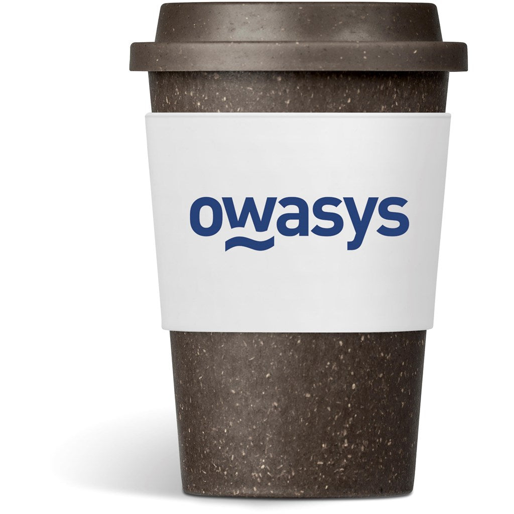 Kooshty Brown Bean Plastic Double-Wall Tumbler – 400ml - Solid White