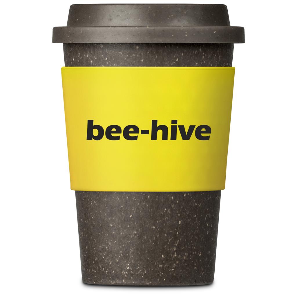 Kooshty Brown Bean Plastic Double-Wall Tumbler – 400ml - Yellow