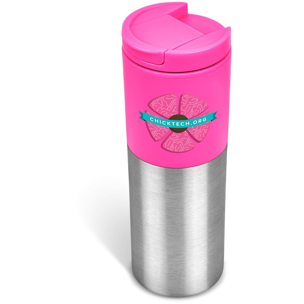 Kooshty Typhoon Stainless Steel & Plastic Double-Wall Tumbler - 450ml - Pink
