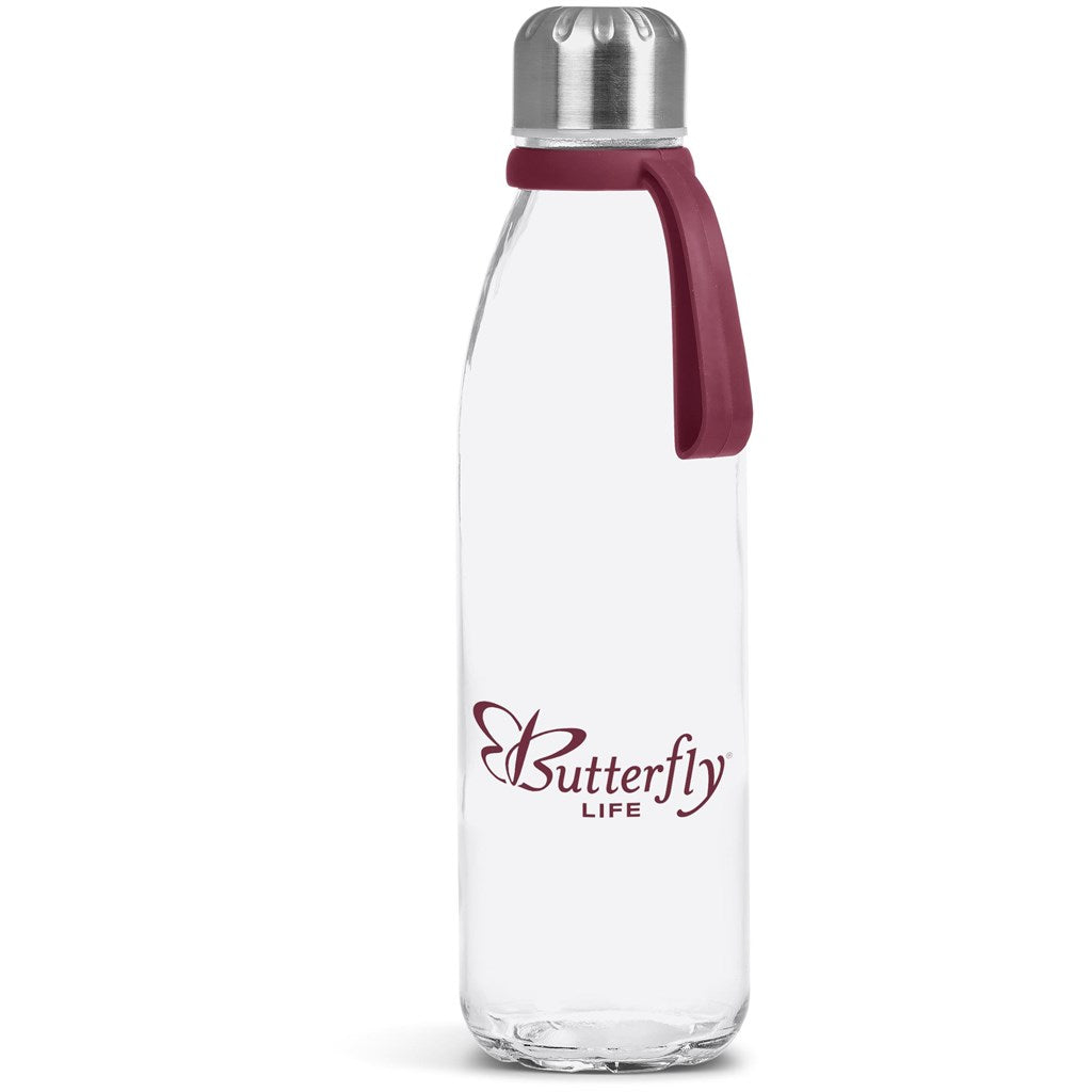 Kooshty Loopy Glass Water Bottle - 650ml - Maroon