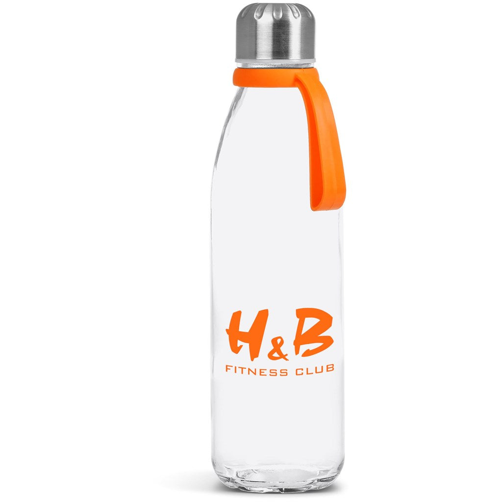 Kooshty Loopy Glass Water Bottle - 650ml - Orange