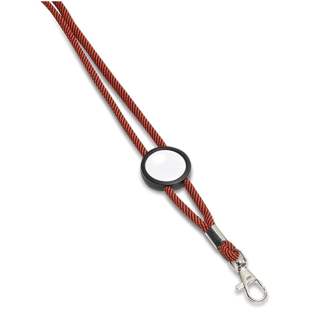 Altitude Candystripe Dome Lanyard - Red