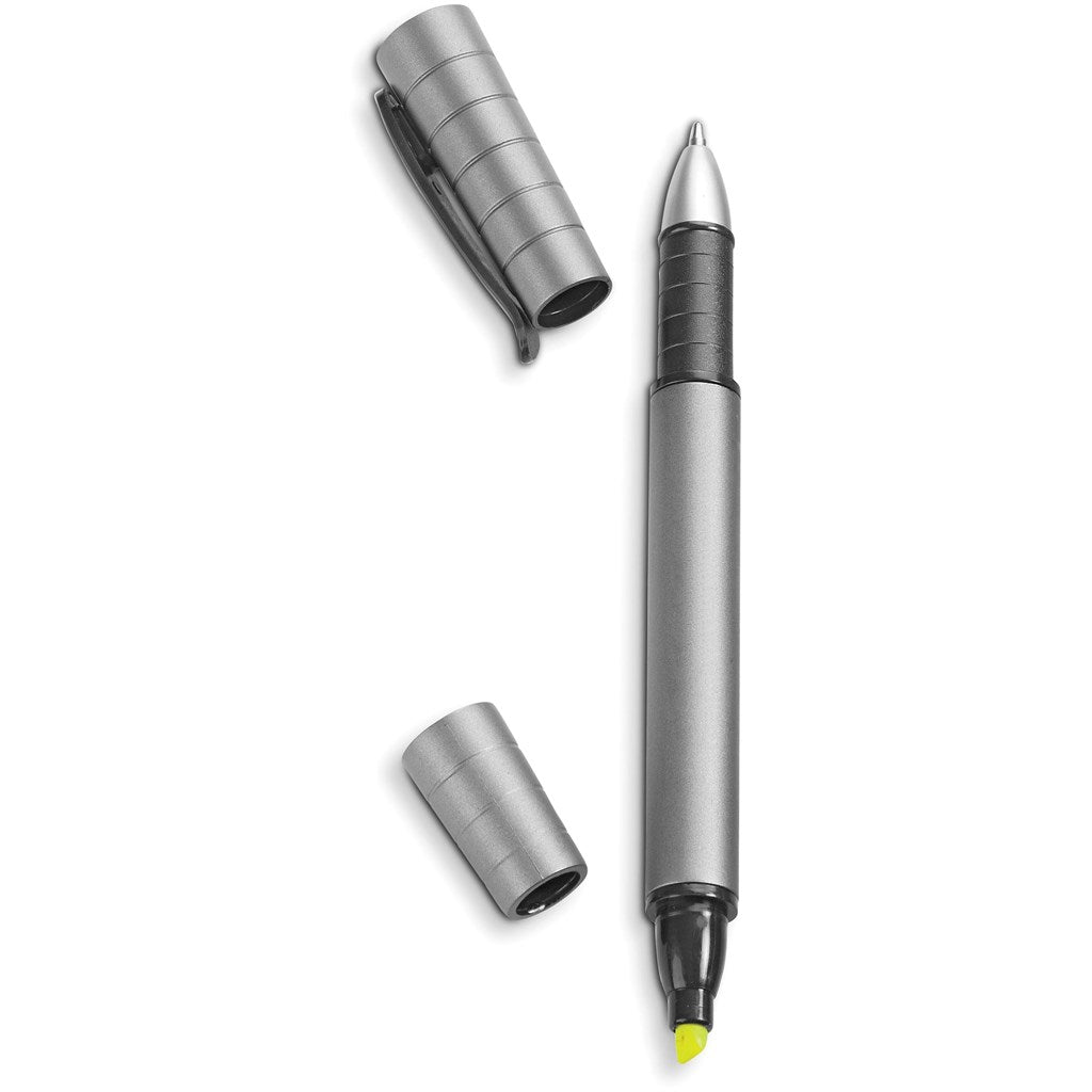 Altitude Writebright Highlighter Ball Pen - Gun Metal