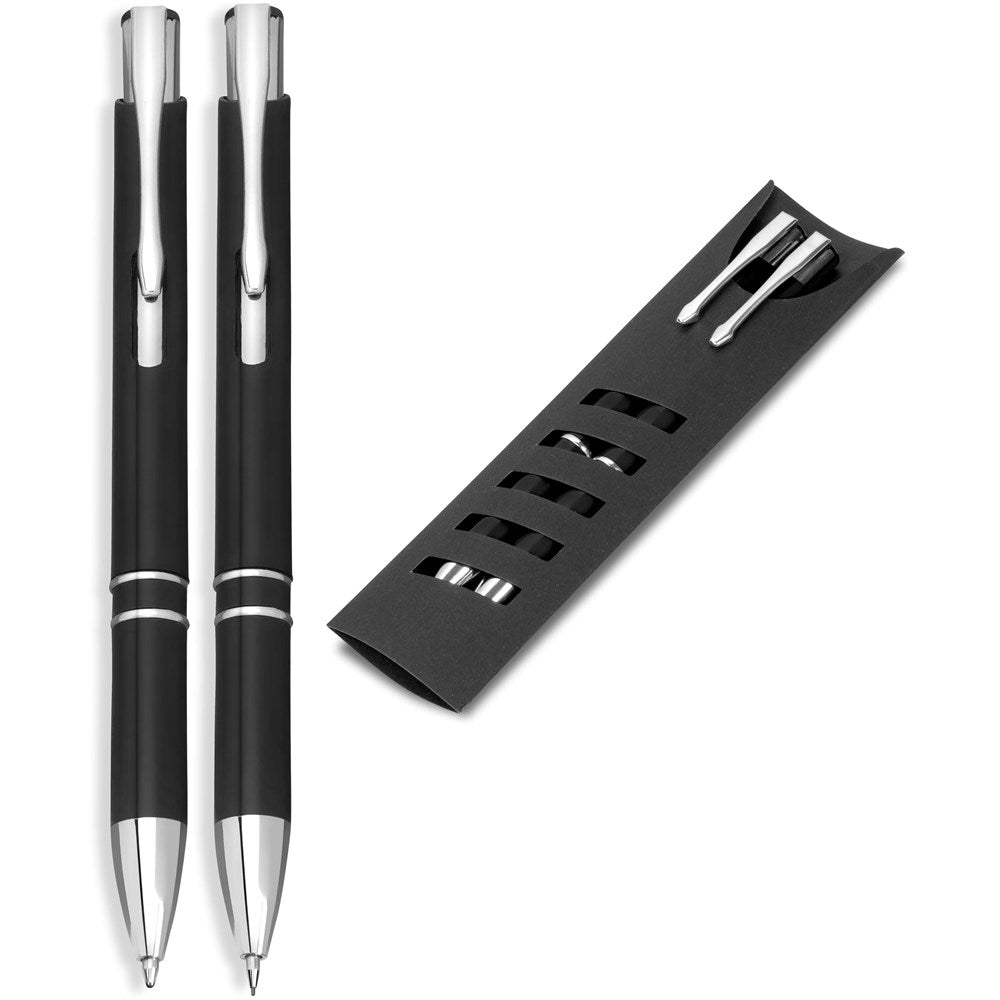 Electra Ball Pen & Pencil Set - Black