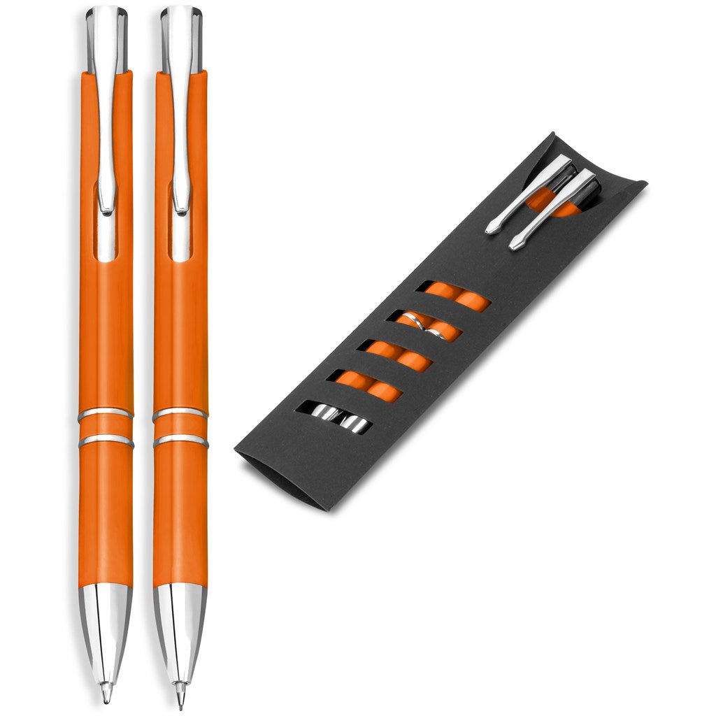 Electra Ball Pen & Pencil Set - Orange